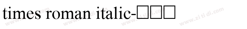 times roman italic字体转换